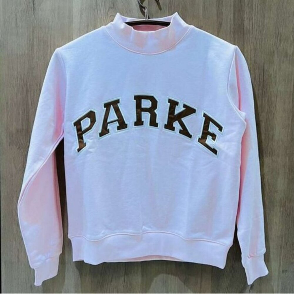 PARKE Pink Mock Neck Sweatshirt